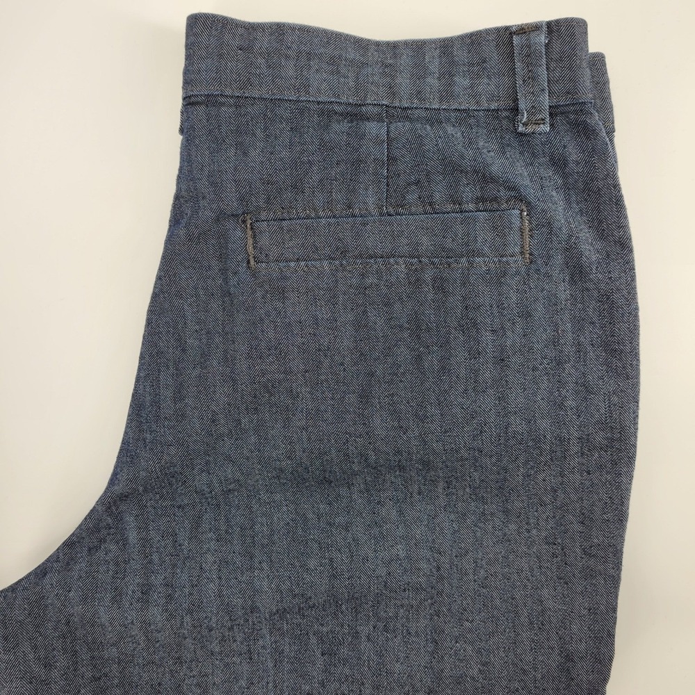 Riders by Lee Office Stretch Denim Womens 8P Blue Herringbone Straight Leg Pants